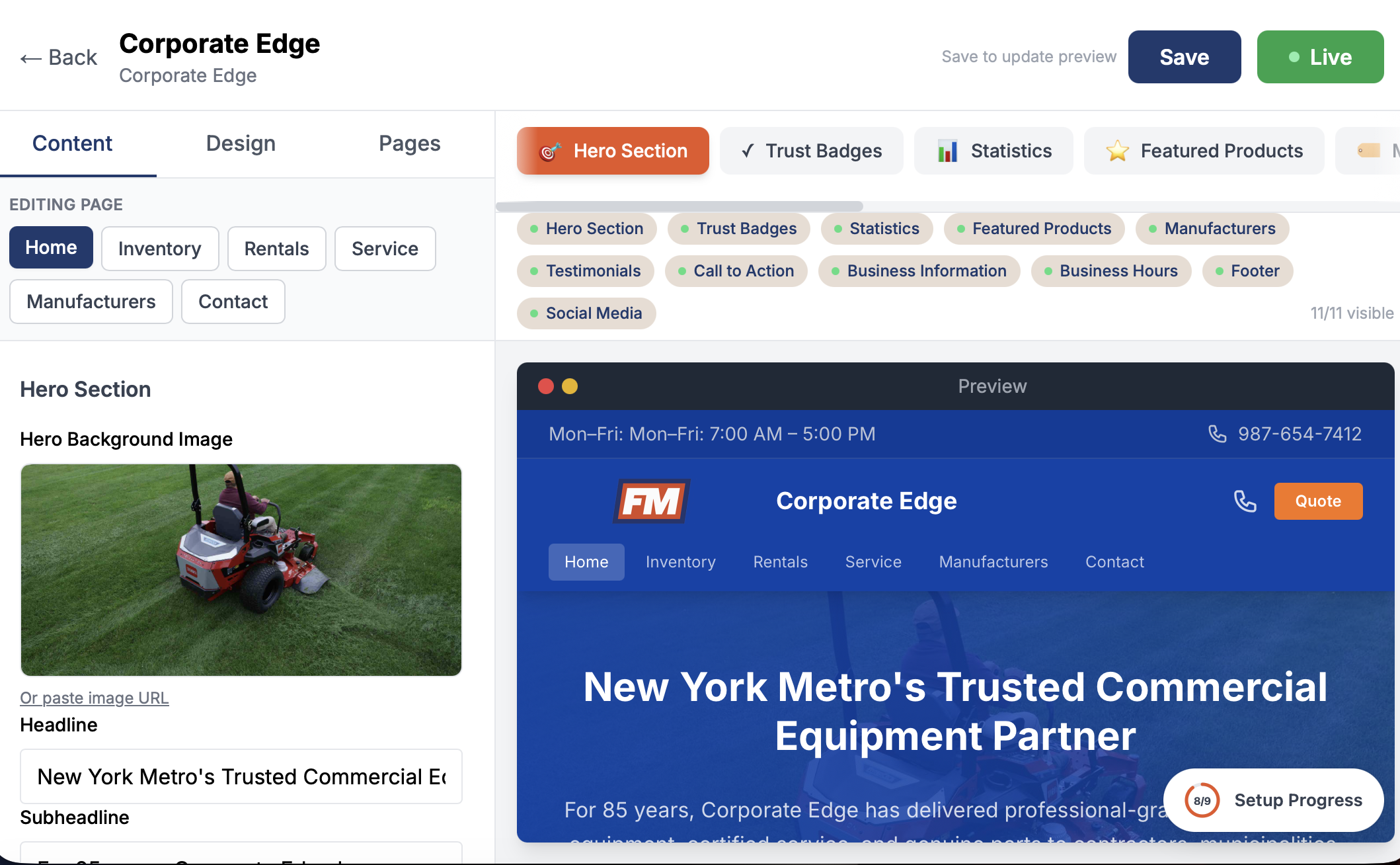 Fleet Market Site Builder